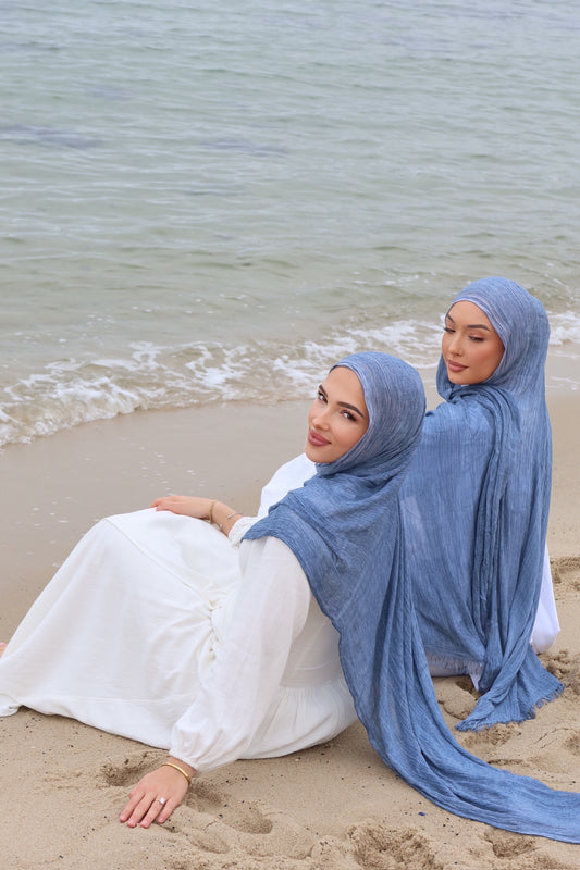 Ocean | Textured Hijab Set