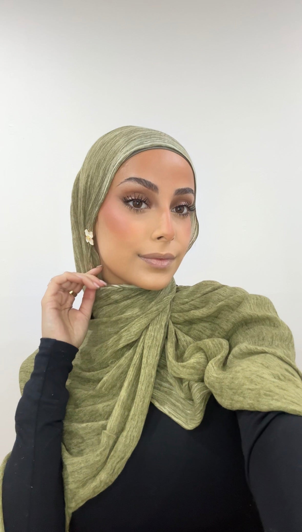 Olive Textured Hijab