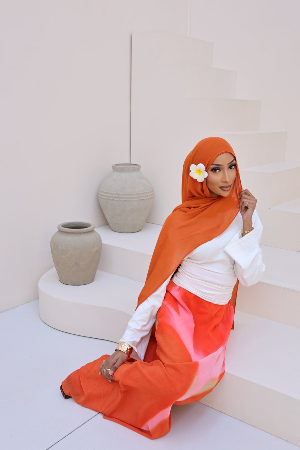 Burnt Orange | Modal Hijab Set