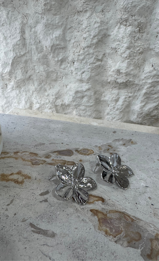 Silver Bloom Earrings