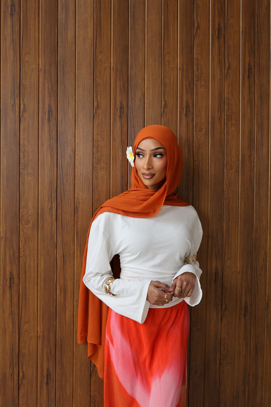 Burnt Orange | Modal Hijab Set