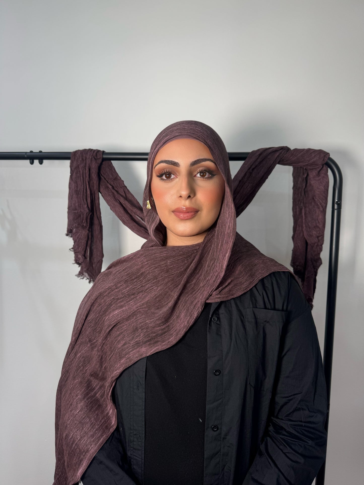 Plum Textured Hijab