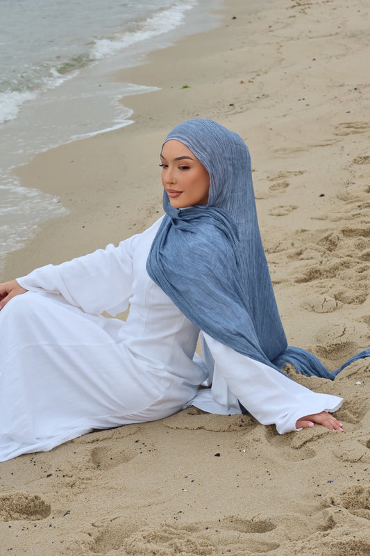 Ocean | Textured Hijab Set